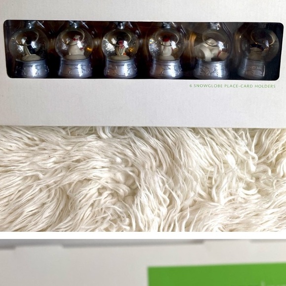 Field's Marketplace 6 polar bear and penguin snow globe place card holders - Picture 3 of 5